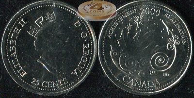 Канада. 25 центов. 2000 (Unc)