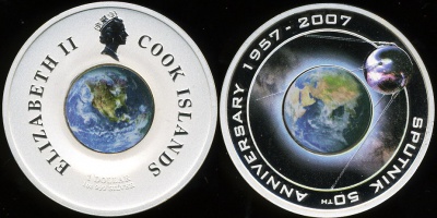 О-ва Кука. 1 доллар. 2007 (Proof. Серебро. эмаль)