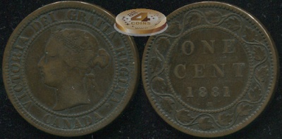 Канада. 1 цент. 1881 (VF)
