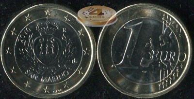 Сан-Марино. 1 евро. 2010 (Unc. Биметалл)