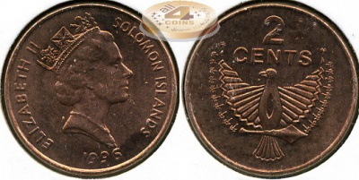 Соломоновы о-ва. 2 цента. 1996 (Unc)