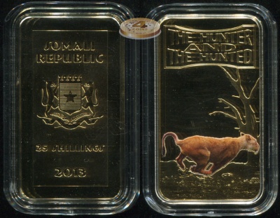 Сомали. 25 шиллингов. 2013 (Proof. Позолота. Эмаль)