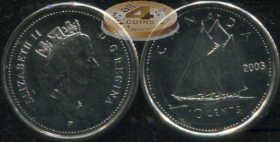Канада. 10 центов. 2003 (Unc)