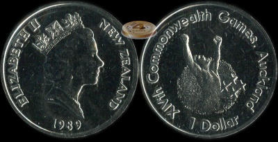 Новая Зеландия. 1 доллар. 1989 (Unc)