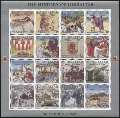 Гибралтар. 2000. История Гибралтара (М.Лист. MNH OG)