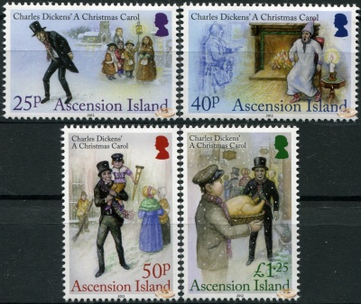 Остров Вознесения. 2012. Чарльз Диккенс "Рождественская песнь" (Серия. MNH OG)
