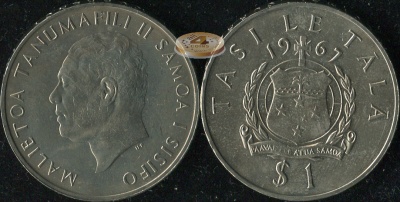 Самоа. 1 тала. 1967 (aUnc)