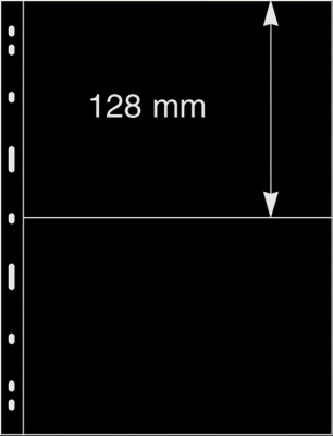 Черные листы Uniplate. 2 ячейки [пачка 5 шт] (Lindner)