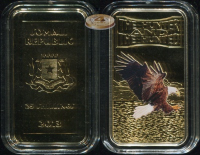 Сомали. 25 шиллингов. 2013 (Proof. Позолота. Эмаль)