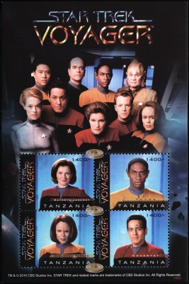 Танзания. 2010. Star Trek Voyager (Малый лист. MNH OG)