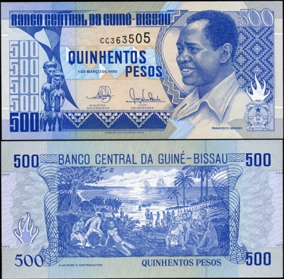 Гвинея-Бисау. 500 песо (Unc. P.12a) 1990
