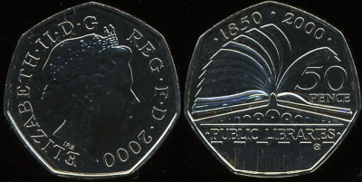 Великобритания. 50 пенсов. 2000 (Unc)