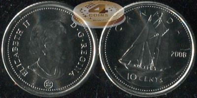 Канада. 10 центов. 2008 (Unc)