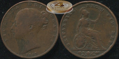 Великобритания. 1 фартинг. 1847. (aVF)