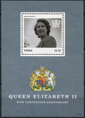 Тувалу. 2013. 60-летие коронации королевы Елизаветы II (Блок. MNH OG)