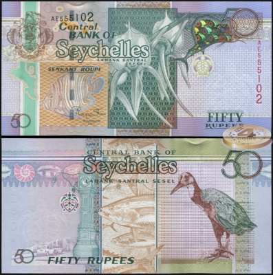 Сейшельские острова. 50 рупий (Unc) 2011