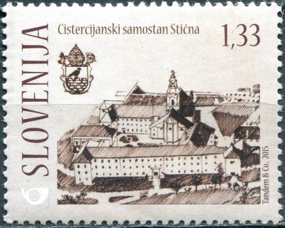 Словения. 2015. Цистерцианское аббатство в Стичне (Почтовая марка. MNH OG)