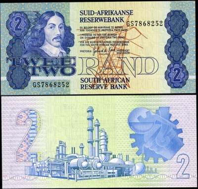 ЮАР. 2 ранда (Unc) 1983-90