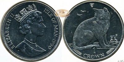 Остров Мэн. 1 крона. 1990 (Unc)
