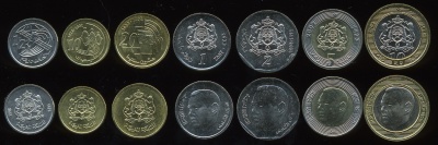 Марокко. Набор №1 (7 монет. 2 биметалла) 2002