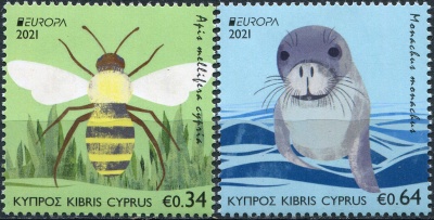 Кипр. 2021. EUROPA. Вымирающие виды (Серия Почтовых марок. MNH OG)