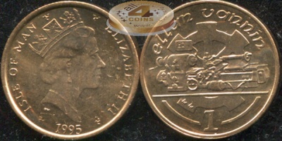 Остров Мэн. 1 пенни. 1995 (Unc)