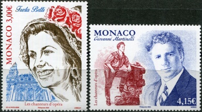 Монако. 2024. Оперные певцы (Серия Почтовых марок. MNH OG)