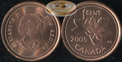 Канада. 1 цент. 2005 (Unc)