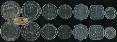 Бангладеш. Набор №6 (7 монет) 1974-2010