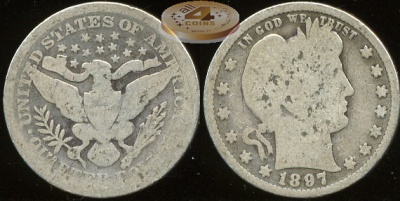США. 25 центов. 1897 (G. Серебро)