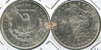 США. 1 доллар. 1886 (Unc. Серебро)