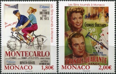 Монако. 2023. Фильмы, снятые в Монако (Серия Почтовых марок. MNH OG)