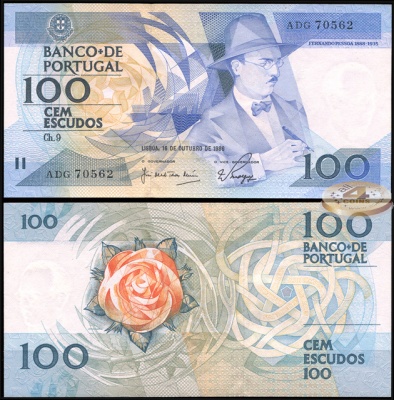 Португалия. 100 эскудо (Unc) 1986
