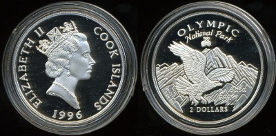О-ва Кука. 2 доллара. 1996 (Proof. Серебро)