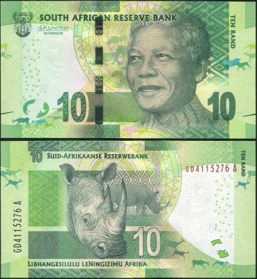 ЮАР. 10 рандов (Unc) 2015