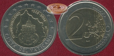 Ватикан. 2 евро. 2004 (Unc. Биметалл. Буклет)