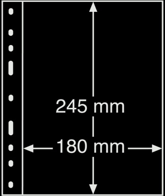 Черный лист Optima на 1 ячейку (S). [1 шт] Оптима (Leuchtturm)