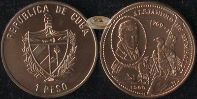 Куба. 1 песо. 1989 (Unc)