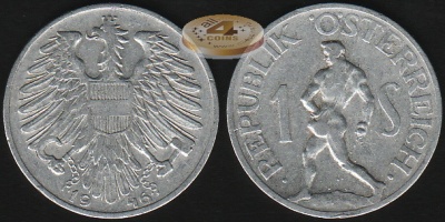 Австрия. 1 шиллинг. 1946 (VF+)