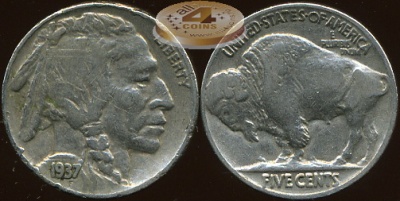США. 5 центов. 1937 (VF+)