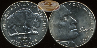 США. 5 центов. 2005.D (Unc)