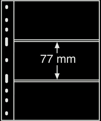Черный лист Optima на 3 ячейки (S). [1 шт] Оптима (Leuchtturm)