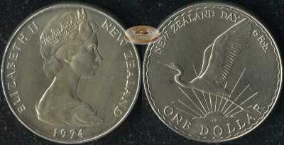 Новая Зеландия. 1 доллар. 1974 (Unc)
