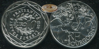 Франция. 10 евро. 2012 (Unc. Серебро)