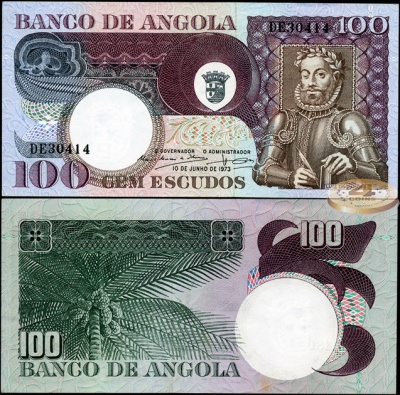 Ангола. 100 эскудо (Unc) 1973