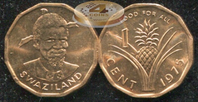 Свазиленд. 1 цент. 1975 (Unc)