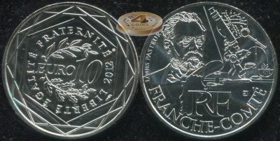 Франция. 10 евро. 2012 (Unc. Серебро)