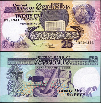 Сейшельские острова. 25 рупий (Unc) 1989
