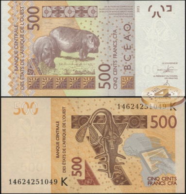 Сенегал [КФА Запад]. 500 франков (Unc) 2014