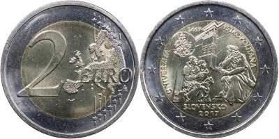 Словакия Монета 2 евро. 2017 (Unc. Биметалл) 550-летие Истрополитанского университета